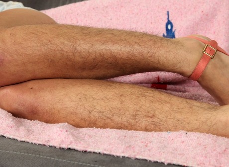 Scary hairy amateur Alexis Oleander shows furry pits and pussy - 5 of 16