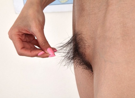 Skinny hairy asian Ayla showing furry armpits and pussy - 14 of 16