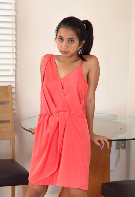 Exotic dark skinned Arya exposes her hairy monkey for you