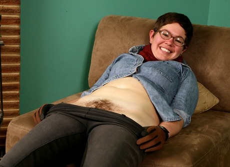 Chubby hairy amateur Avery sharing furry pussy and ass