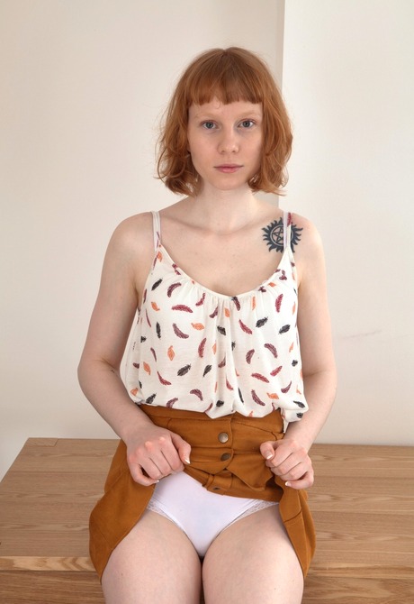 Petite Bonni shows her hairy pitch and furry little crotch - 4 of 16