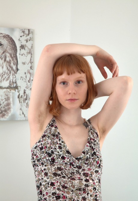 Petite Bonni teases with her hairy pits and fluffy muff - 2 of 16