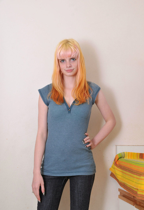 Petite Cookie shows her big tits and toys her furry snatch