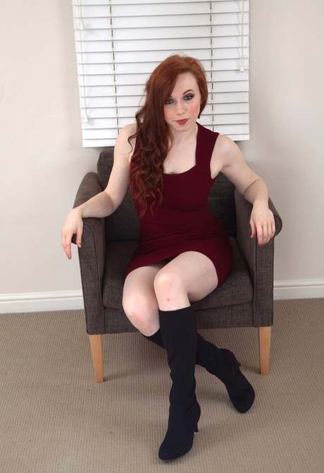 Porcelain skinned redhead Emily shares her hot firecrotch