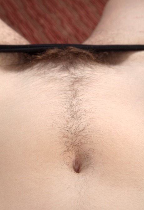 Pale Lolita displays her happy trail and scary hairy crotch - 11 of 16