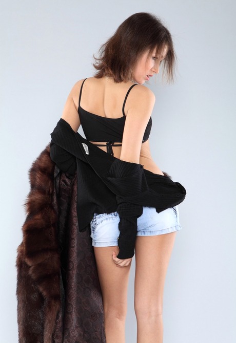 Flirty beauty Margot loves to play with her furry coochie