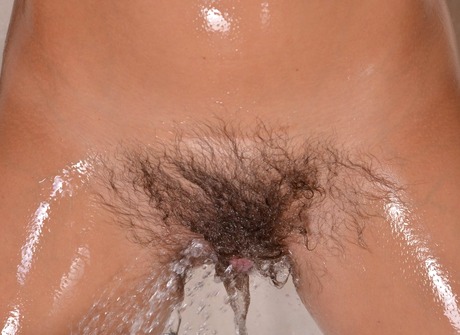 Tight hairy teen washing pussy in the shower - 16 of 16