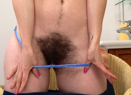 Brunette Melissa shows her furry pits and scary hairy crotch - 8 of 16