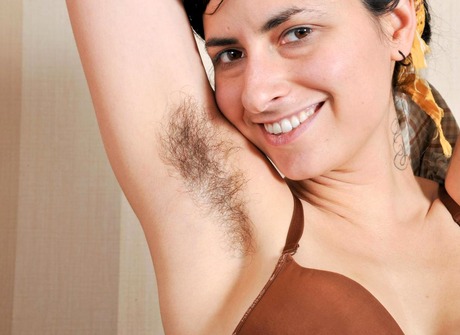 Playful Monica shows her hairy pits and big shaggy crotch - 7 of 15
