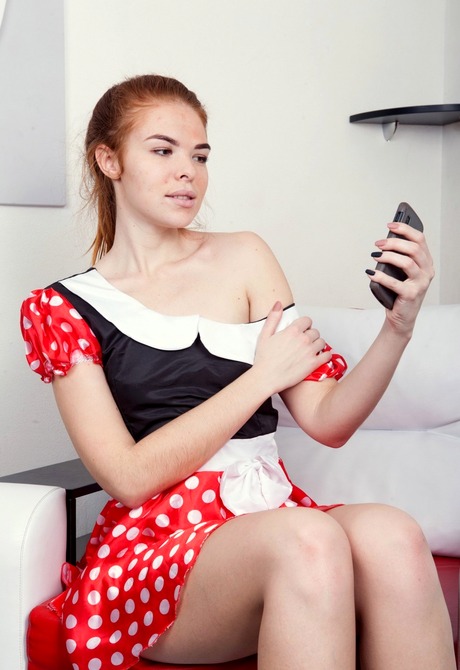 Naughty babe Ogil photographs her unshaved coochie upskirt - 2 of 16