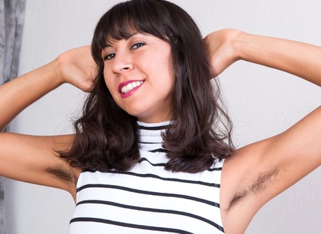 Petite brunette Vivi shows her hot body and hot bushy beaver - 2 of 16