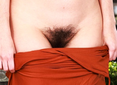 Sexy brunette Lucy Sunflower undressing and flaunting hairy pussy - 7 of 16