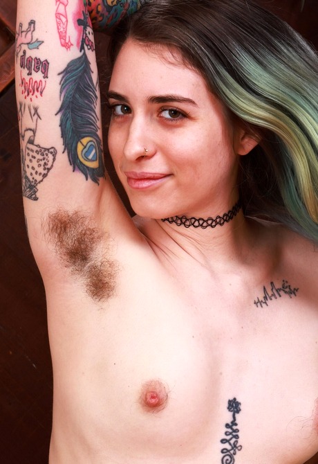 Join Pearl Sage that strips all clothes off to reveal very hairy pussy and small tits - 15 of 16