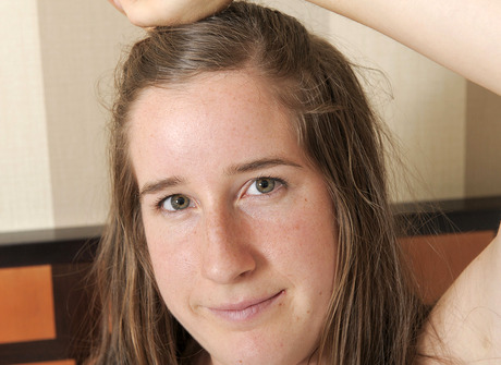 Pale skin hairy amateur Erica teasing in the bedroom - 9 of 16