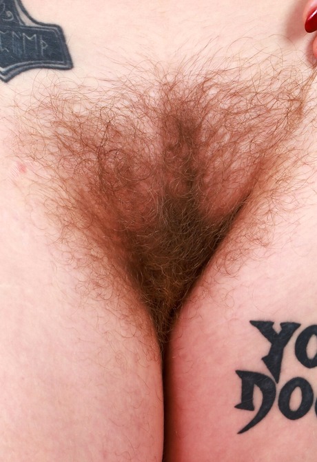 Tattooed babe Apricot Pitts teases with hairy armpits and hairy pussy - 11 of 16