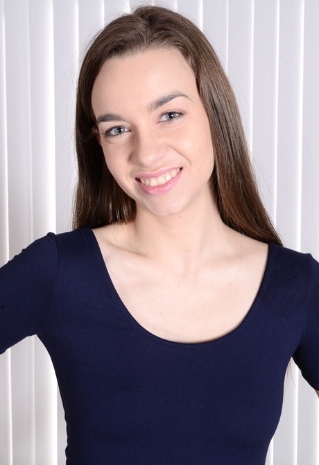 Skinny hairy teen Tali Dova showing furry snatch