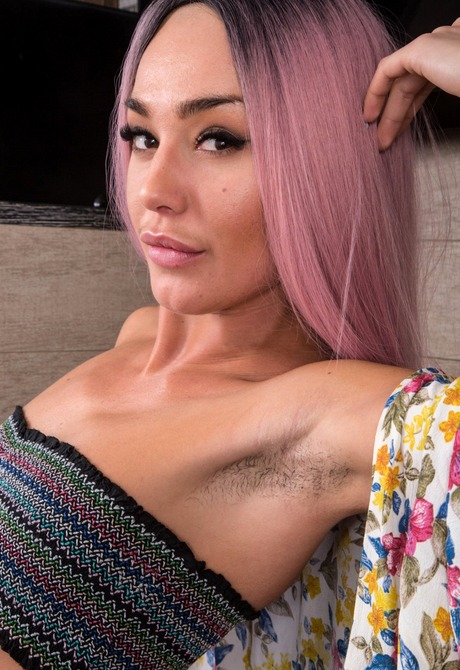 Tight bodied exotic amateur Lola showing hairy pussy - 3 of 16