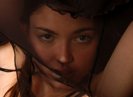 Young natural teen Josie flaunting hairy pussy while wearing lingerie - 9 of 16