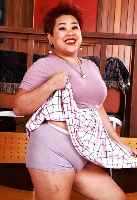 Chubby Manila Bey strips her clothes and lingerie showcasing hairy pussy - 2 of 16