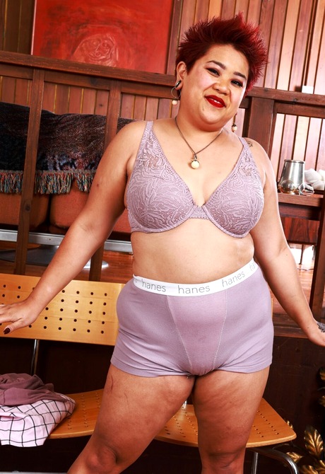 Chubby Manila Bey strips her clothes and lingerie showcasing hairy pussy - 5 of 16