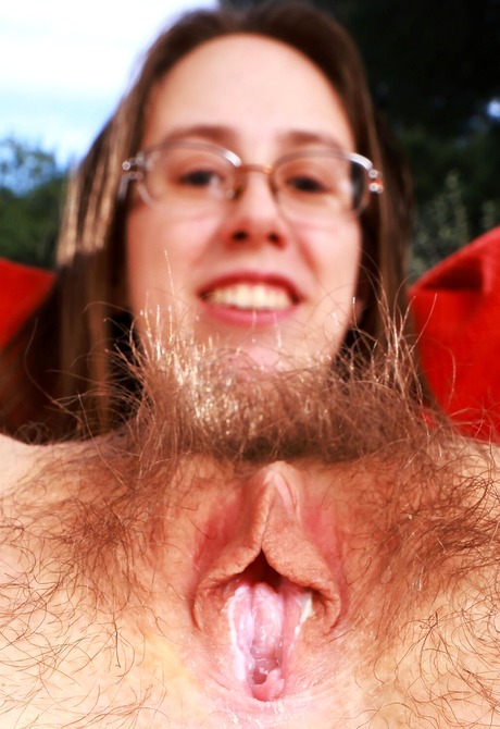 Mature amateur Jackie Hoff sharing hairy pussy outdoors - 15 of 16