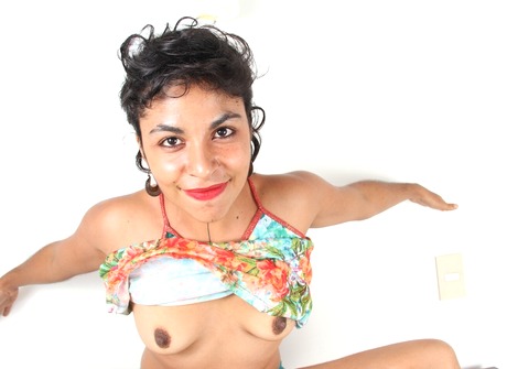 Exotic indian woman Turya spreading hairy pussy in panties - 4 of 16